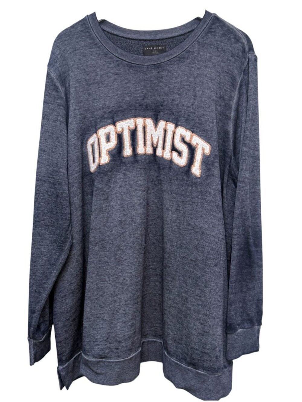 Lane Bryant Optimist Sweatshirt Womens Plus Size 18/20 Blue Graphic Pullover